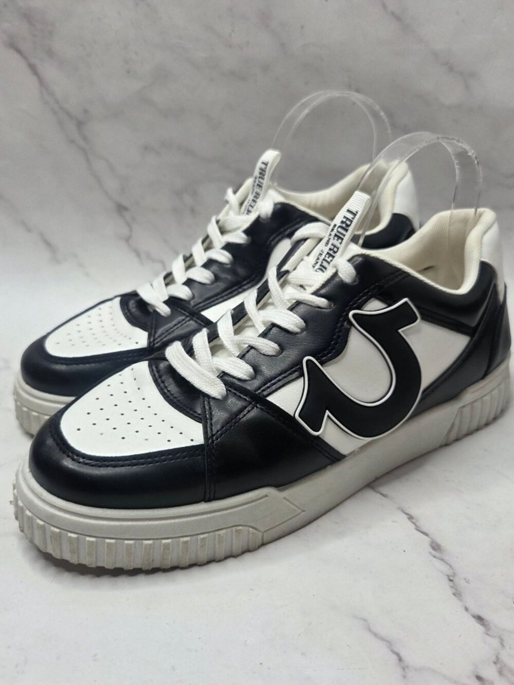True Religion Stasha Sneakers Platform Shoes Black White Women's 10